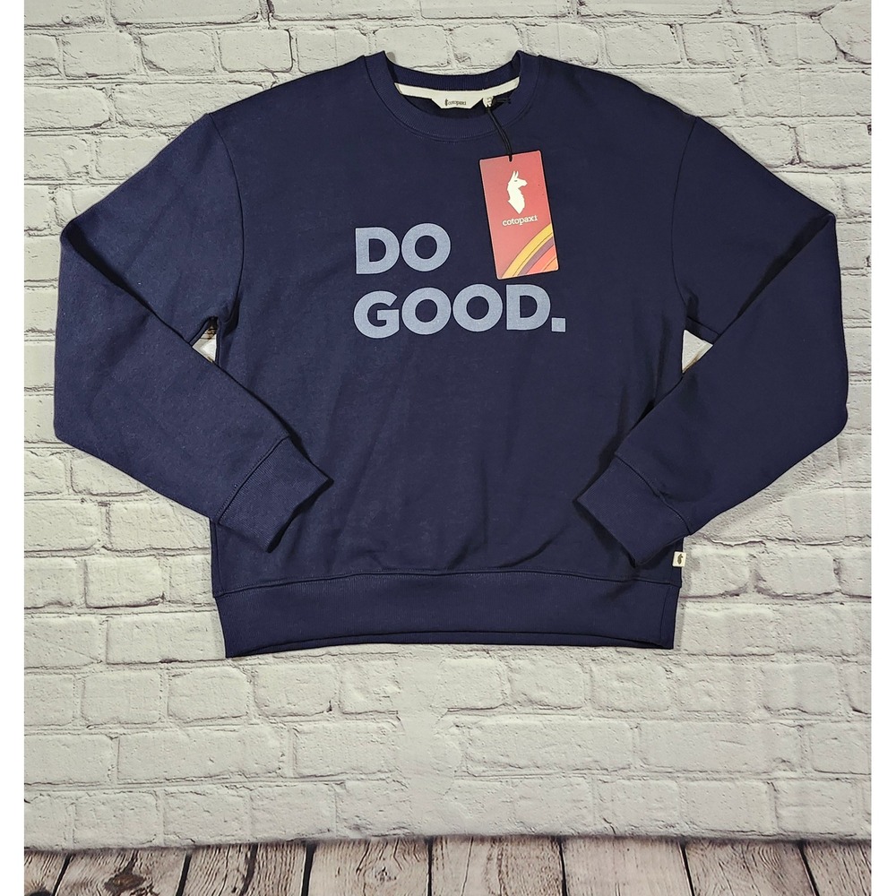 Cotopaxi Do Good Crewneck Sweatshirt Navy Blue Organic Cotton Mens Medium NWT